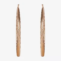 JS Jessica Simpson Gold Tone Womens 79.3mm Hoop Earrings