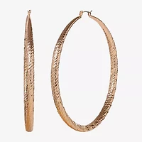 JS Jessica Simpson Gold Tone Womens 79.3mm Hoop Earrings
