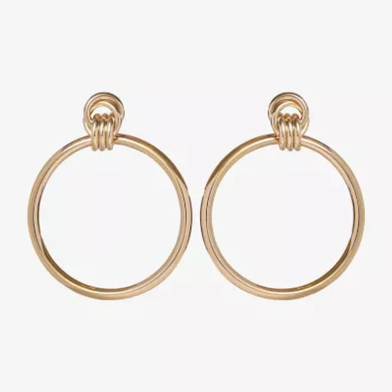 JS Jessica Simpson Gold Tone Womens Drop Earrings