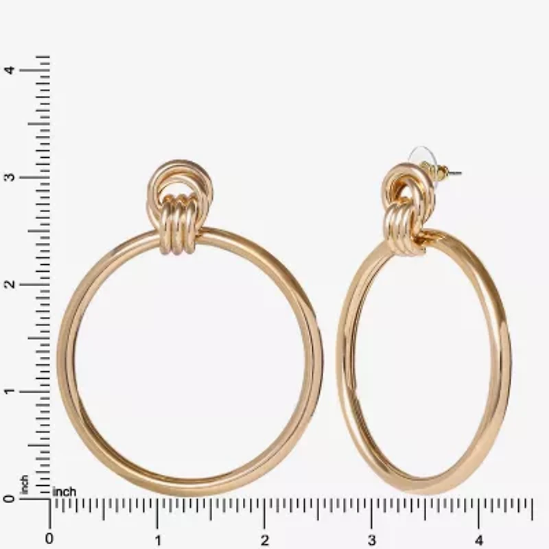 JS Jessica Simpson Gold Tone Womens Drop Earrings