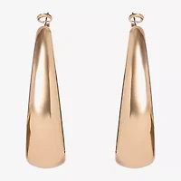 JS Jessica Simpson Gold Tone Womens 53.3mm Hoop Earrings