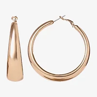 JS Jessica Simpson Gold Tone Womens 53.3mm Hoop Earrings