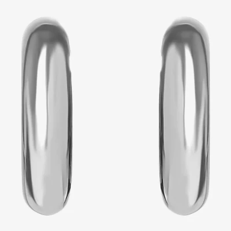 JS Jessica Simpson Silver Tone Womens 39.5mm Hoop Earrings