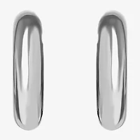 JS Jessica Simpson Silver Tone Womens 39.5mm Hoop Earrings