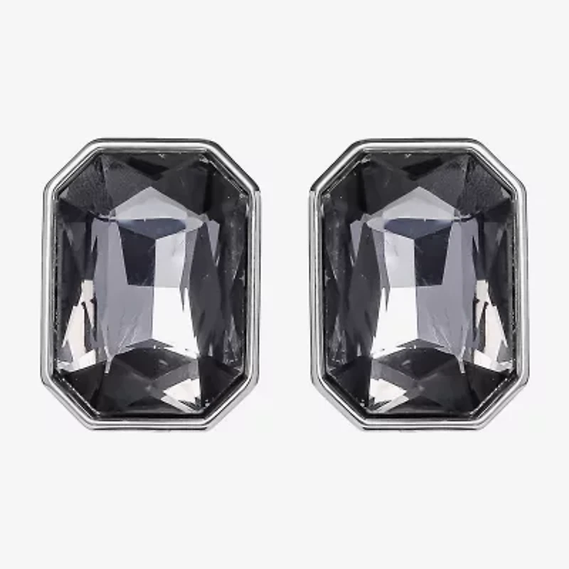 JS Jessica Simpson Silver Tone Womens Glass Drop Earrings