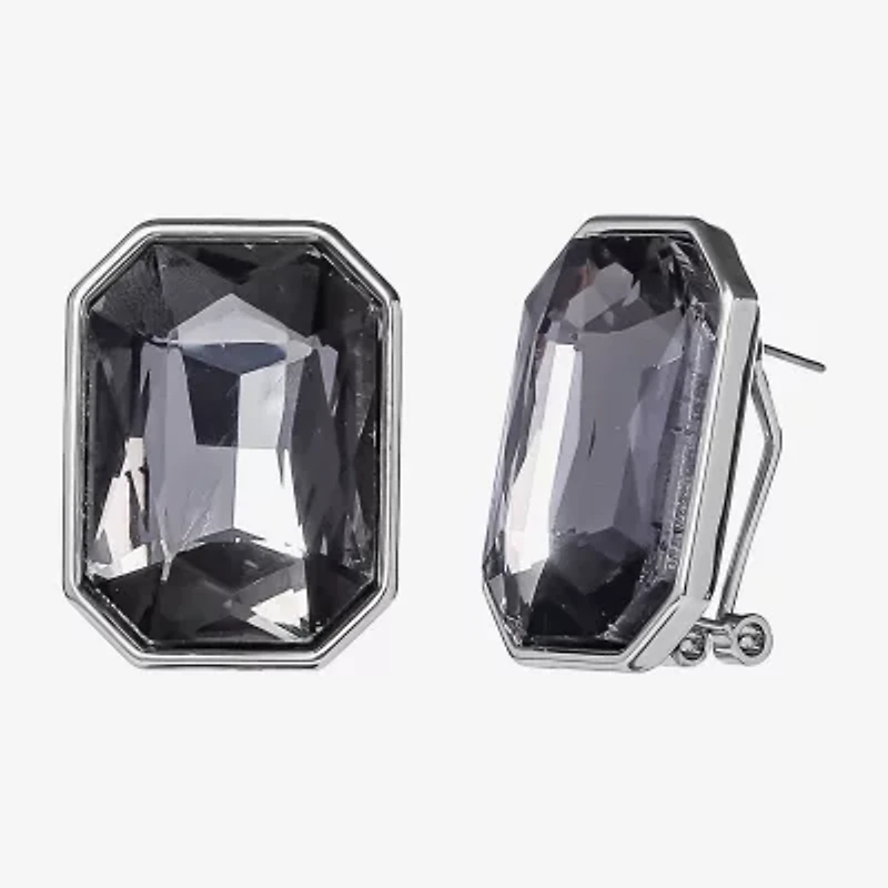 JS Jessica Simpson Silver Tone Womens Glass Drop Earrings