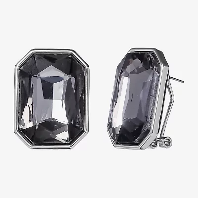 JS Jessica Simpson Silver Tone Womens Glass Drop Earrings