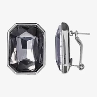 JS Jessica Simpson Silver Tone Womens Glass Drop Earrings
