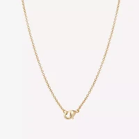 Hello Kitty Womens Crystal 18K Gold Over Brass Heart 18 Inch Pendant Necklace