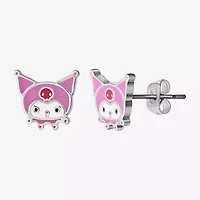 Womens Hello Kitty Kuromi My Melody 2 Pair Earring Set