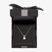 G-H / I1-I2) Womens 1/ CT. Lab Grown Diamond Sterling Silver Round 18 Inch Pendant Necklace