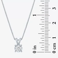 G-H / I1-I2) Womens 1/ CT. Lab Grown Diamond Sterling Silver Round 18 Inch Pendant Necklace