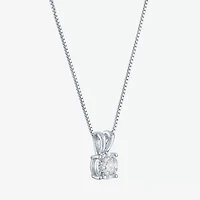 G-H / I1-I2) Womens 1/ CT. Lab Grown Diamond Sterling Silver Round 18 Inch Pendant Necklace