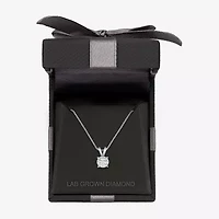 (G-H / I1-I2) Womens 1/3 CT. Lab-Grown Diamond Sterling Silver Round 18 Inch Pendant Necklace