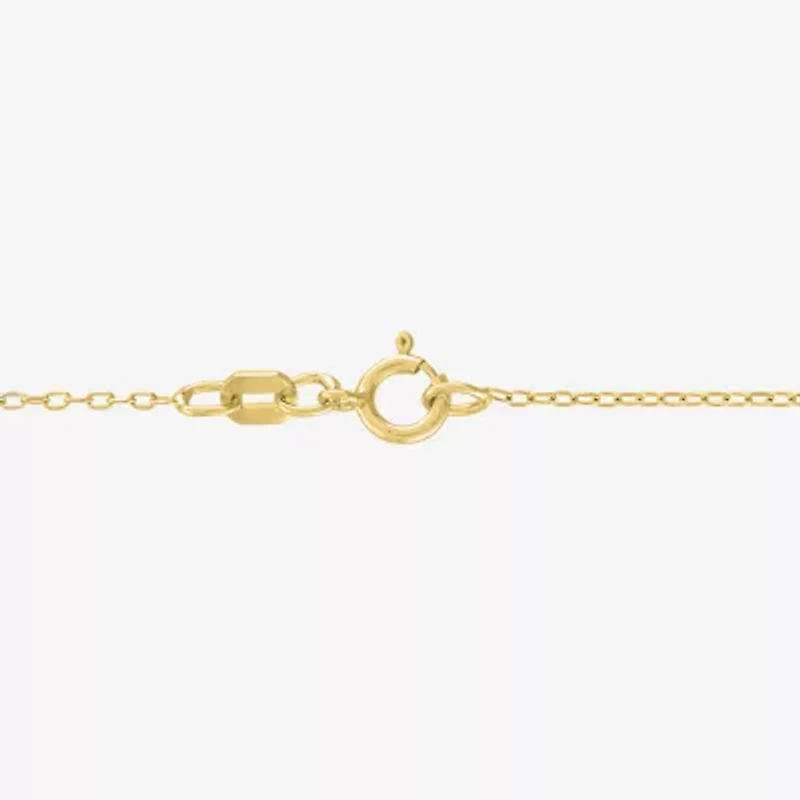 (G-H / I1-I2) Womens 1/10 CT. Lab Grown White Diamond 14K Gold Over Silver Round 16 Inch Pendant Necklace