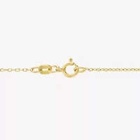 (G-H / I1-I2) Womens 1/10 CT. Lab Grown White Diamond 14K Gold Over Silver Round 16 Inch Pendant Necklace