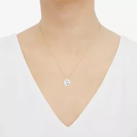 ( H-I/Si1-Si2 ) 2 CT. Lab-Grown Diamond 14K Gold Round 18 Inch Pendant Necklace