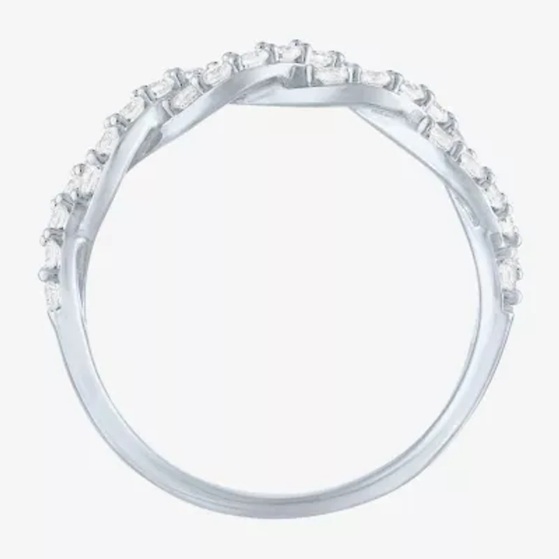 (G-H / I1-I2) Womens 1/2 CT. T.W. Lab Grown White Diamond 10K Gold Wedding Band
