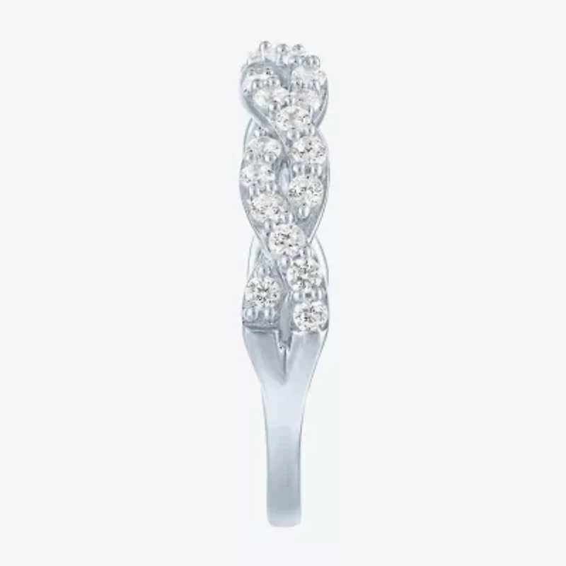 (G-H / I1-I2) Womens 1/2 CT. T.W. Lab Grown White Diamond 10K Gold Wedding Band