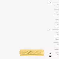 Mens 6MM 14K Gold Over Silver Wedding Band