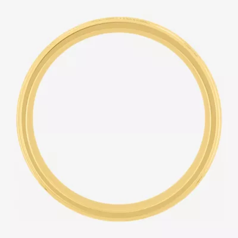 Mens 6MM 14K Gold Over Silver Wedding Band