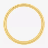 Mens 6MM 14K Gold Over Silver Wedding Band