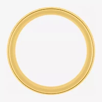 Mens 8MM 14K Gold Over Silver Wedding Band
