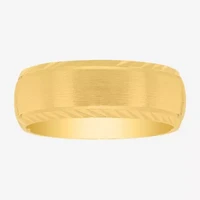 Mens 8MM 14K Gold Over Silver Wedding Band