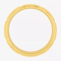 Mens 8MM 14K Gold Over Silver Wedding Band