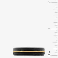 Mens 6MM 14K Gold Tungsten Wedding Band