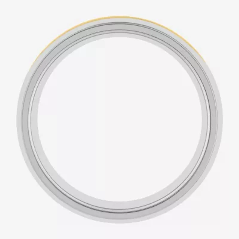 Mens 6MM 14K Gold Tungsten Wedding Band