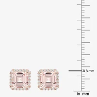 Yes, Please! Lab Created Champagne Sapphire 14K Rose Gold Over Silver 8mm Stud Earrings