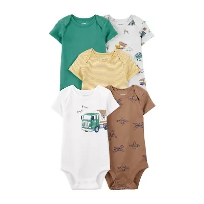 Carter's Baby Boys Crew Neck Short Sleeve Rib Bodysuit