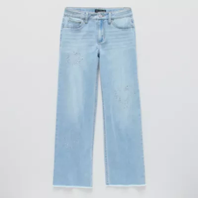 Vanilla Star Big Kid Girls High Rise Wide Leg Jean