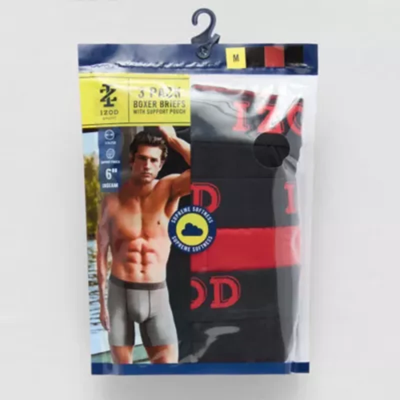 IZOD Super Soft Mens 3 Pack Boxer Briefs Izm243vb41