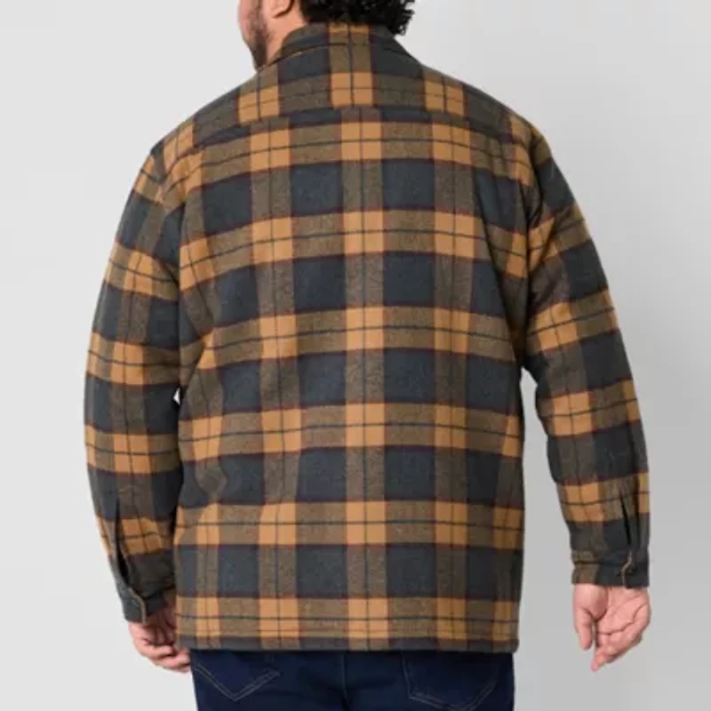 mutual weave Mens Midweight Big and Tall Shirt Jacket