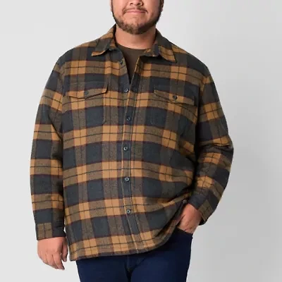mutual weave Mens Midweight Big and Tall Shirt Jacket