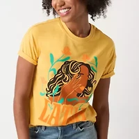 Latina Boyfriend Womens Crew Neck Short Sleeve Regular Fit Juniors Graphic T-Shirt