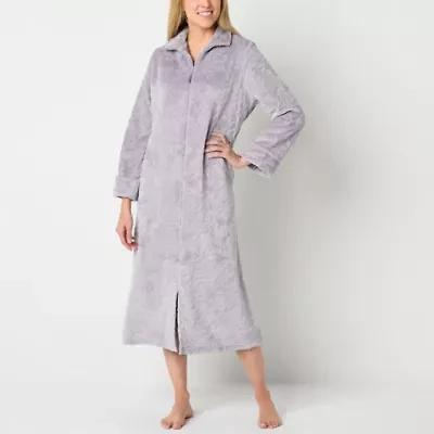 Adonna Womens Fleece Long Sleeve Long Length Robe