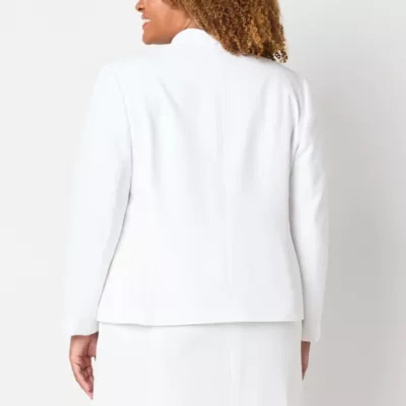 Black Label by Evan-Picone Womens Classic Fit Plus Suit Jacket