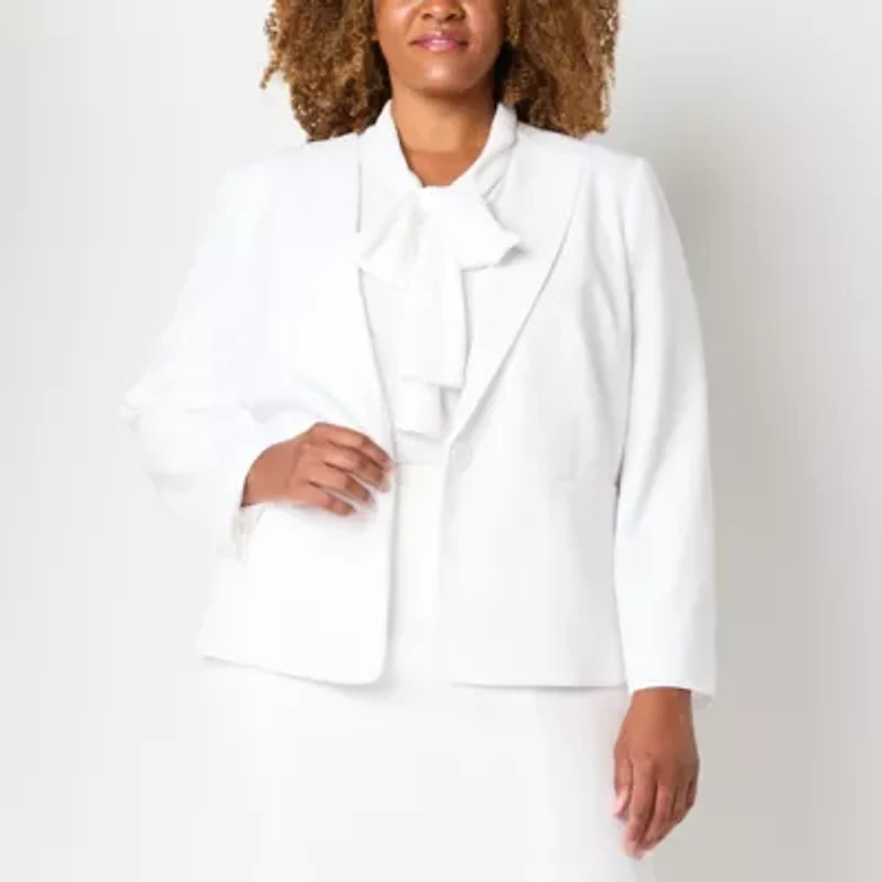 Black Label by Evan-Picone Womens Classic Fit Plus Suit Jacket