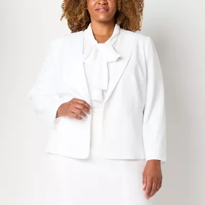 Black Label by Evan-Picone Womens Classic Fit Plus Suit Jacket