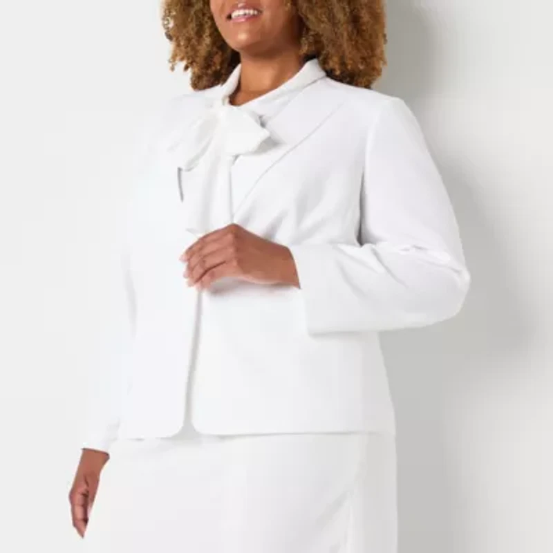 Black Label by Evan-Picone Womens Classic Fit Plus Suit Jacket