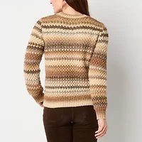 St. John's Bay Womens Crew Neck Long Sleeve Pullover Sweater
