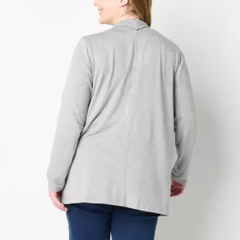 Liz Claiborne Womens Knit Cardigan - Plus