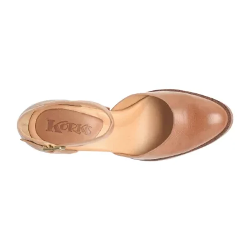 Korks Girls Almond Closed Toe Stacked Heel Pumps