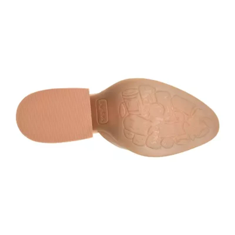 Korks Girls Almond Closed Toe Stacked Heel Pumps