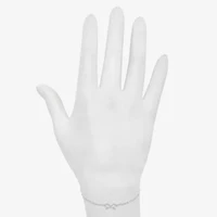 Bijoux Bar Silver Tone Womens Glass Bow Bolo Bracelet