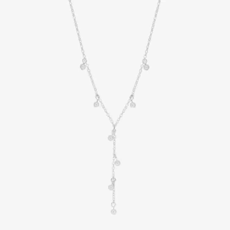 Bijoux Bar Silver Tone Womens 16 Inch Y Necklace