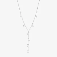 Bijoux Bar Silver Tone Womens 16 Inch Y Necklace